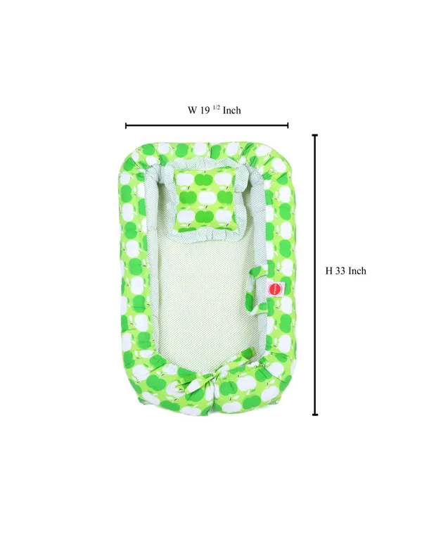 Apple_Print_New_Born_Baby_nest_Bedding_Set_Reversible_0-10_Months_(Green)