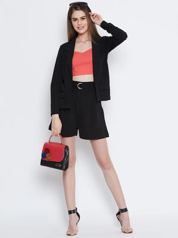 Black_Polyester_Short_For_Women