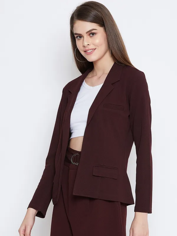 Maroon_Polyster_Blend_Coat_For_Women