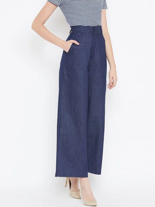 Zastraa_Relaxed_Women_Blue_Trousers