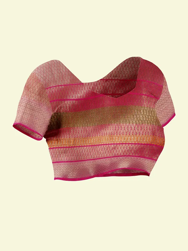Pink_Matka_Silk/Silk_Blend_Banarasi_Sarees_For_Women