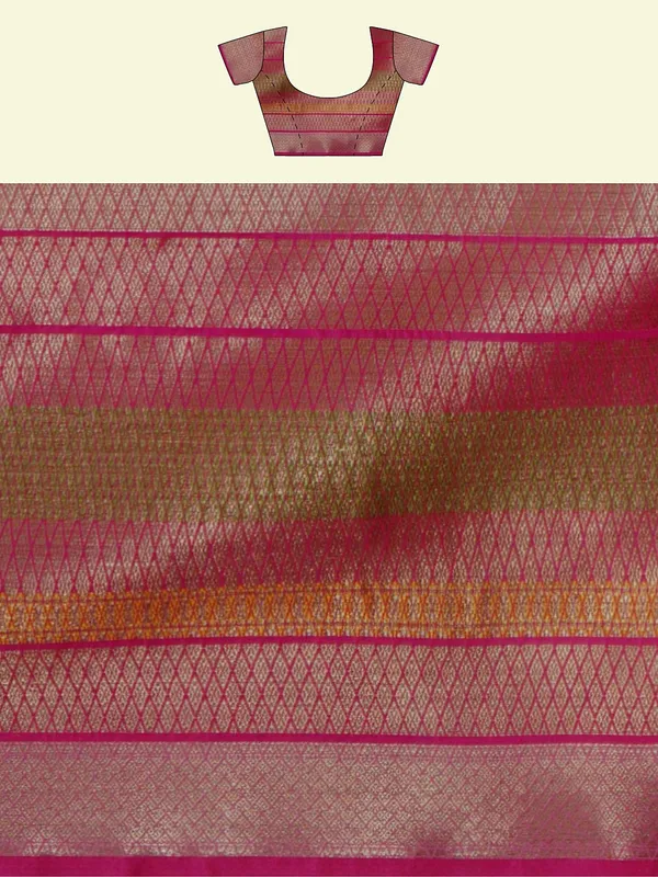 Pink_Matka_Silk/Silk_Blend_Banarasi_Sarees_For_Women