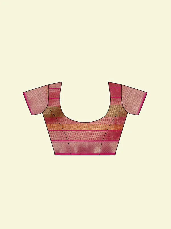 Pink_Matka_Silk/Silk_Blend_Banarasi_Sarees_For_Women