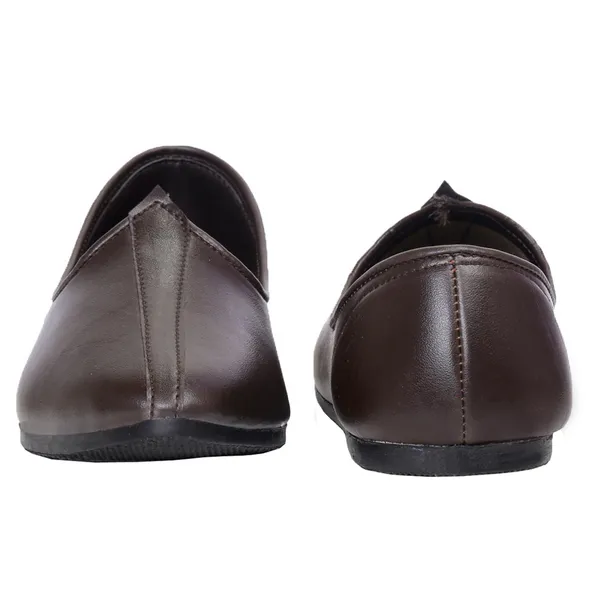 Black_&_Silver_&_Tan_&_Brown_PU_Premium_Jutis_Shoe_For_Men