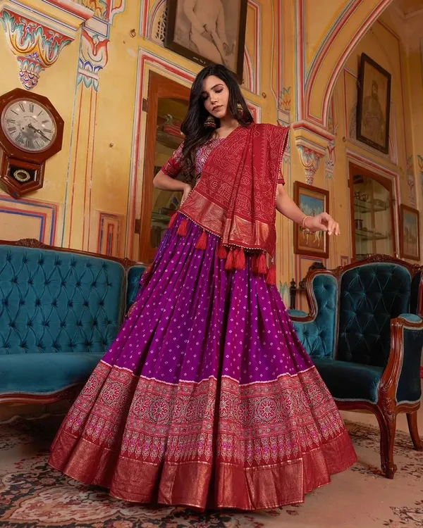 Purple_Premium_&_Elegant_Dola_Silk_Lehenga_Choli_For_Women
