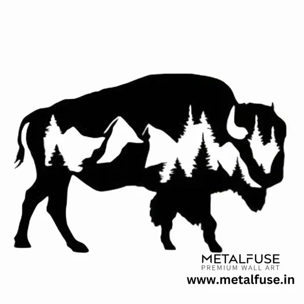 Wooden_Wall_Art_for_Home_Decoration__|_Buffalo__|_Black