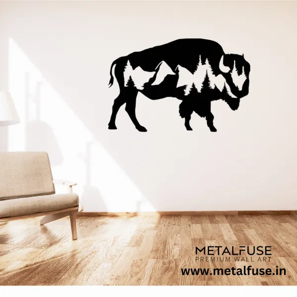Wooden_Wall_Art_for_Home_Decoration__|_Buffalo__|_Black