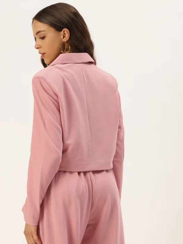 Pink_Polyester_Blazer_For_Women
