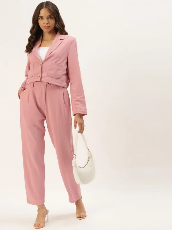 Pink_Polyester_Blazer_For_Women