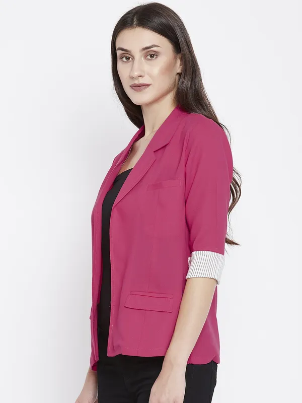 Pink_Polyester_Coat_For_Women