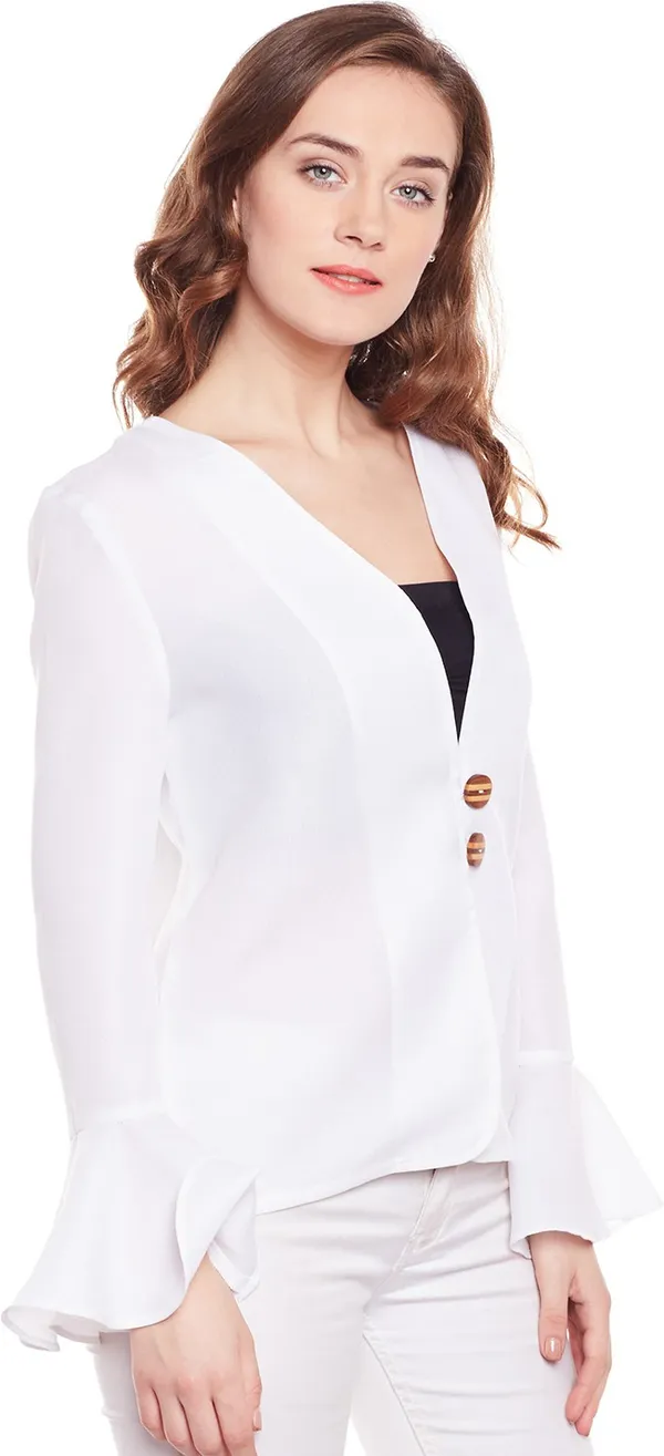 White_Polycotton_Coat_For_Women