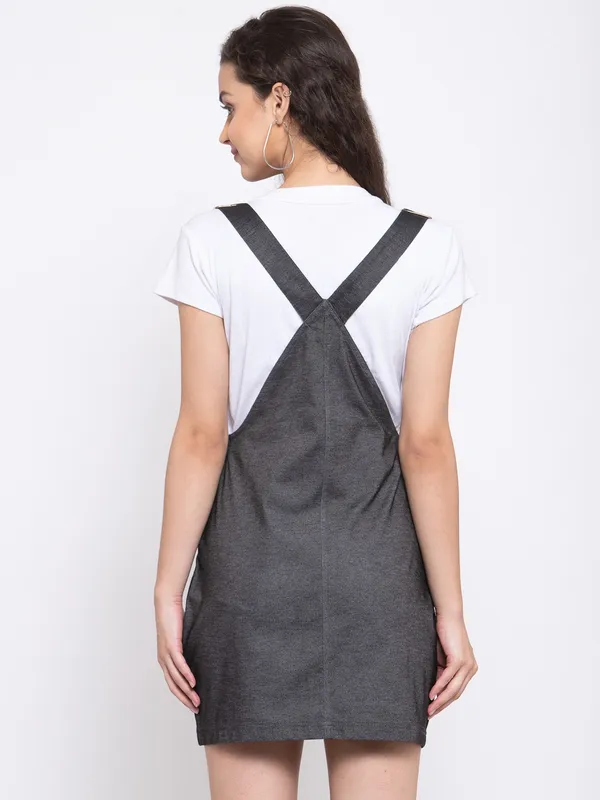 Zastraa_Black_Denim_Pinafore_Mini_Dress