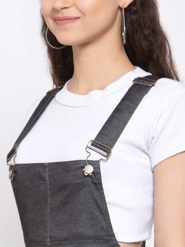 Zastraa_Black_Denim_Pinafore_Mini_Dress