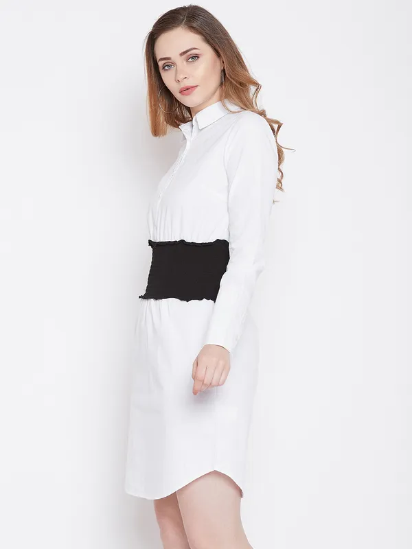 White_&_Black_Viscose_Rayon_Dress_For_Women