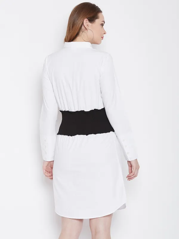 White_&_Black_Viscose_Rayon_Dress_For_Women