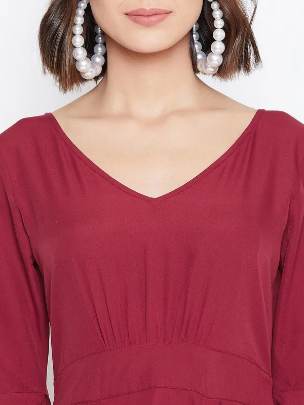 Maroon_Polyester_Dress_For_Women