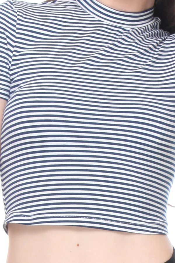 White_&_Black_Viscose_Rayon_Top_For_Women