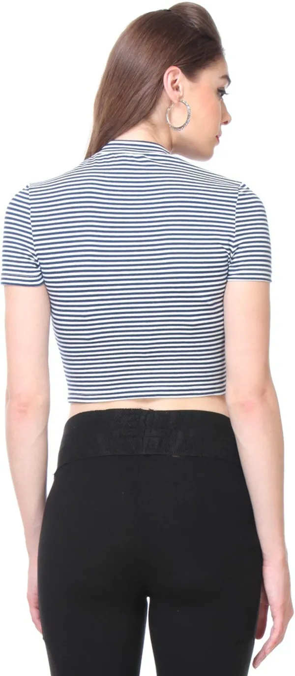 White_&_Black_Viscose_Rayon_Top_For_Women