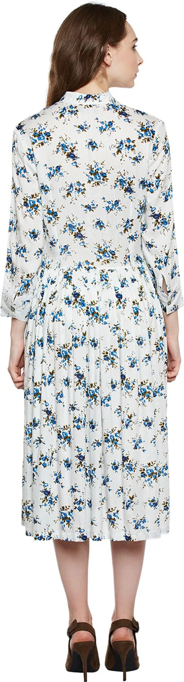 White_Viscose_Rayon_Dress_For_Women