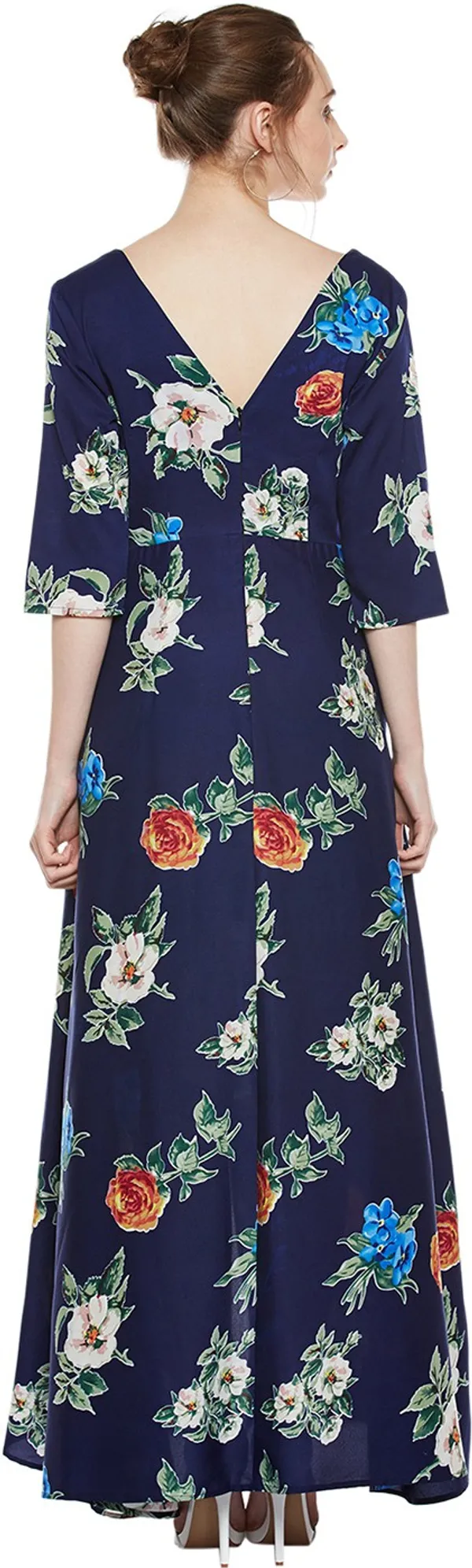 Blue_Cotton_Blend_Dress_For_Women