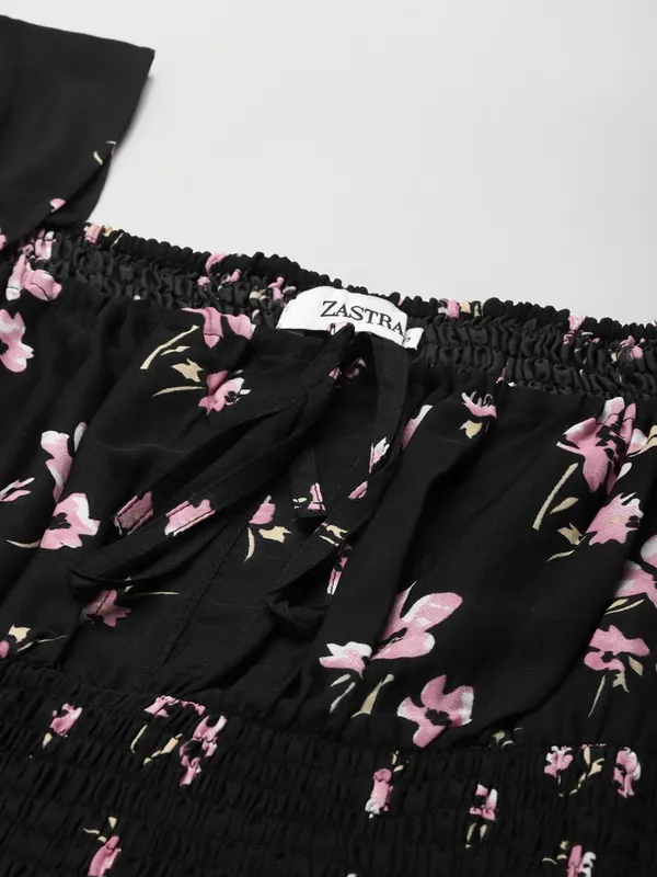 Zastraa_Women_Black_&_Pink_Floral_Print_Crepe_Maxi_Dress