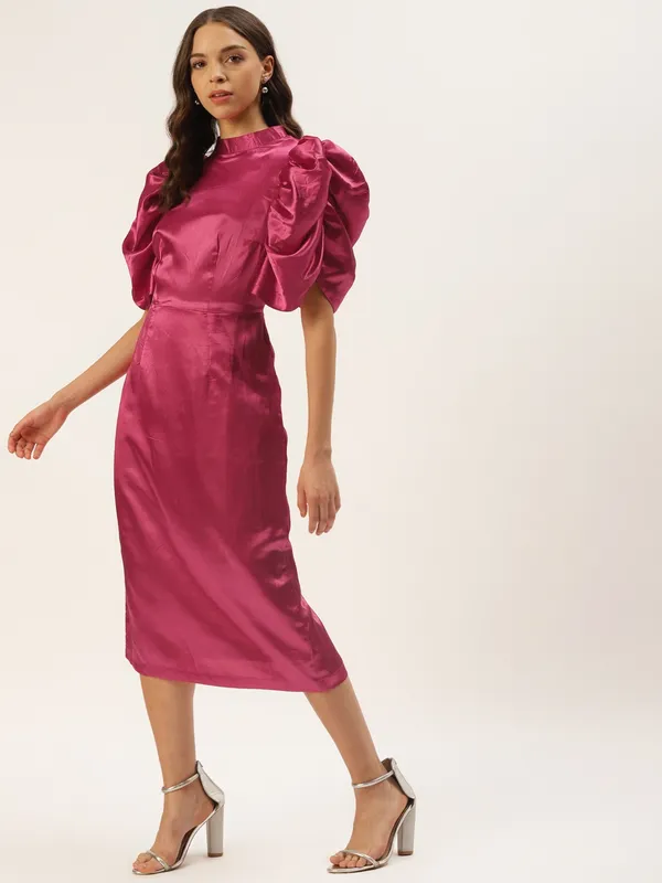Pink_Satin_Dress_For_Women