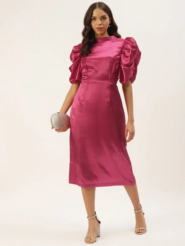 Pink_Satin_Dress_For_Women