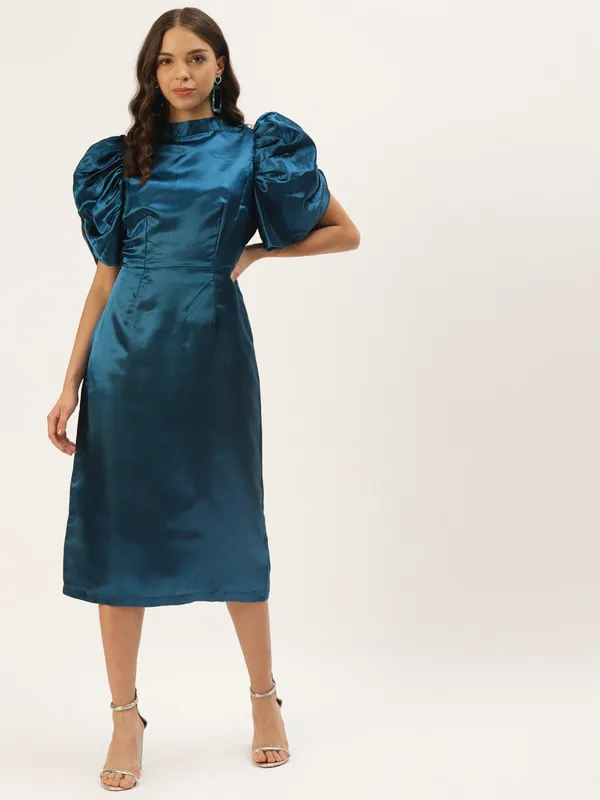 Blue_Satin_Dress_For_Women