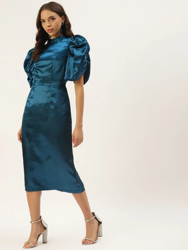 Blue_Satin_Dress_For_Women