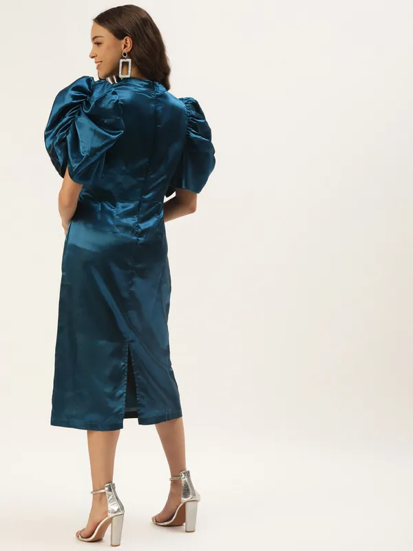 Blue_Satin_Dress_For_Women