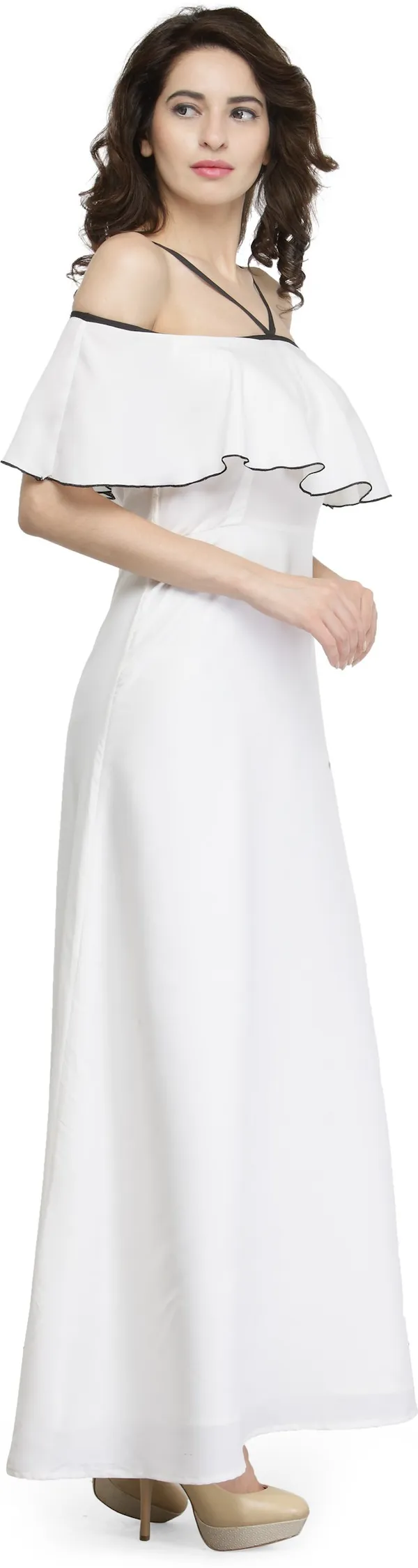 White_Cotton_Blend_Dress_For_Women