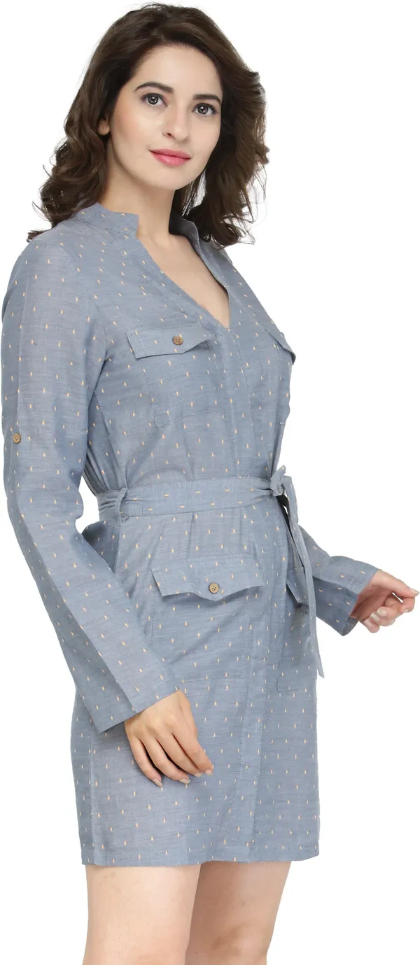 Blue_Cotton_Blend_Dress_For_Women