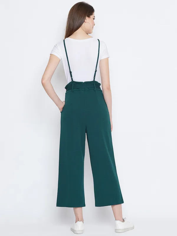 Green_Polyester_Dungaree_For_Women