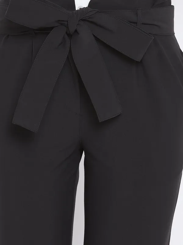 Zastraa_Women_Black_Peg_Trousers