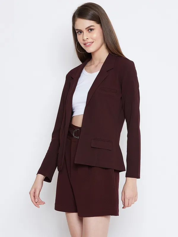Maroon_Polyester_Suit_For_Women