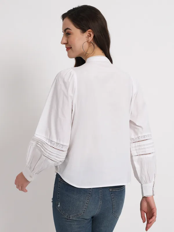 White_Pure_Cotton_Shirt_For_Women