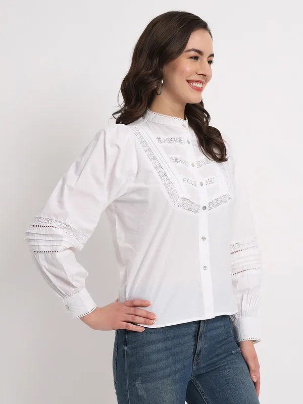 White_Pure_Cotton_Shirt_For_Women