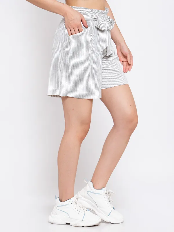White_Pure_Cotton_Short_For_Women