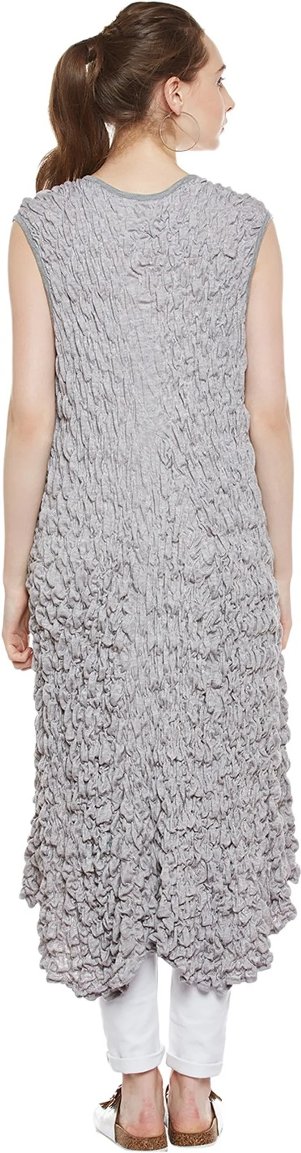 Zastraa_Grey_Textured_High_Low_Shrug