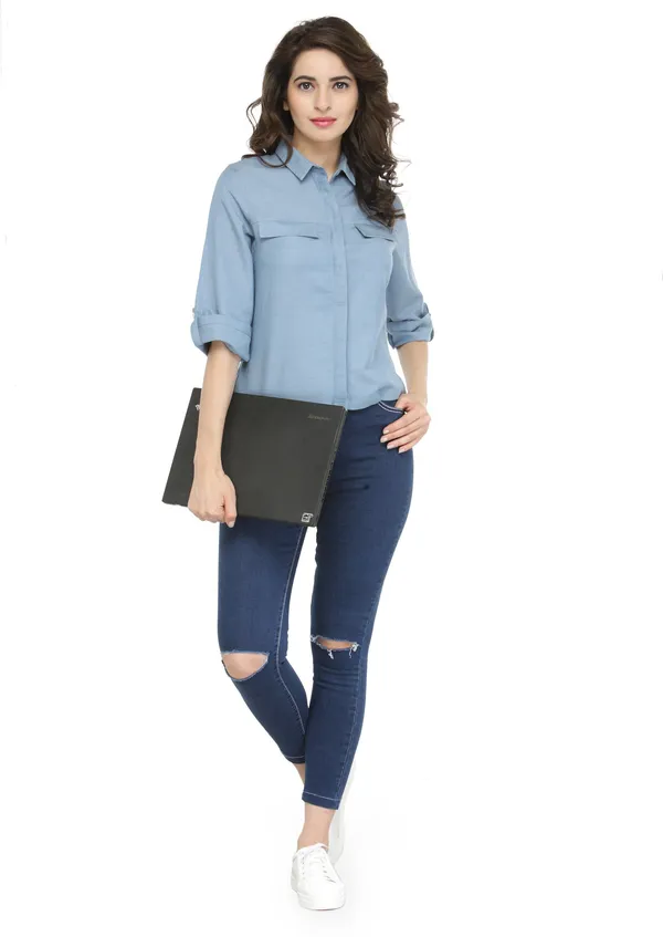 Blue_Cotton_Linen_Shirt_For_Women