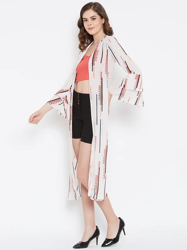 White_Polyester_Shrug_For_Women