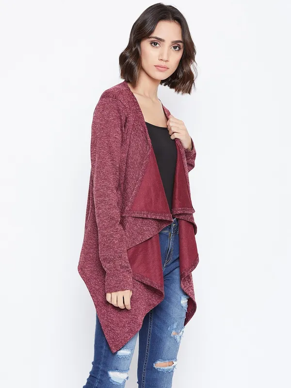 Maroon_Polyester_Shrug_For_Women