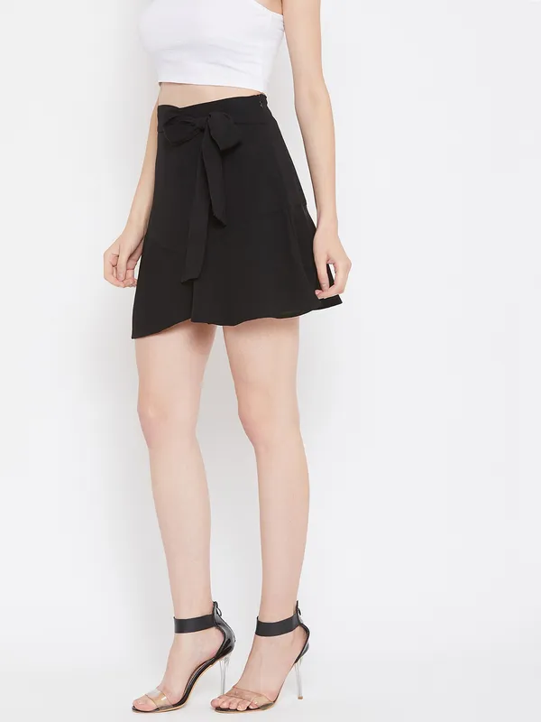 Black_Polyester_Skirt_For_Women