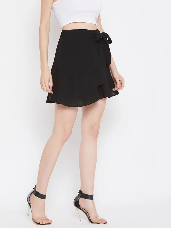 Black_Polyester_Skirt_For_Women