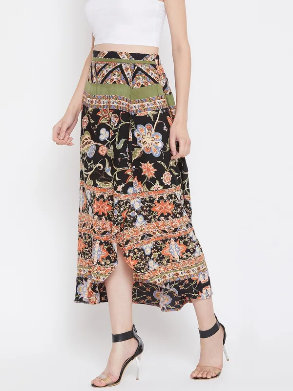 Multicolor_Viscose_Rayon_Skirt_For_Women