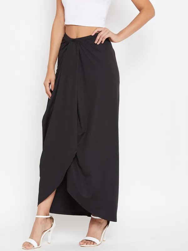 Black_Polyester_Skirt_For_Women