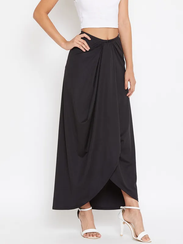 Black_Polyester_Skirt_For_Women