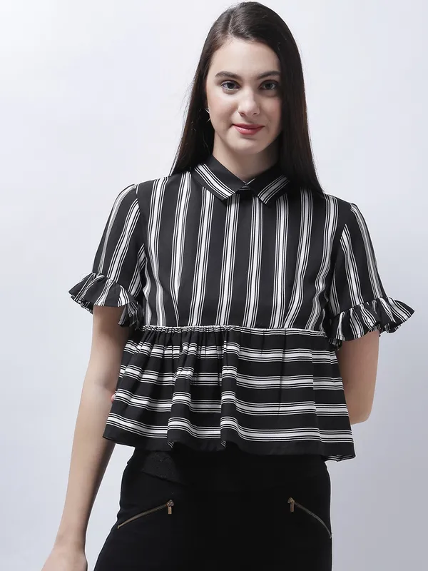 Black_Polyester_Top_For_Women