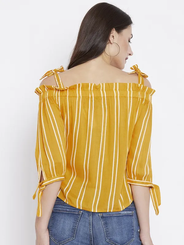 Yellow_Viscose_Rayon_Top_For_Women