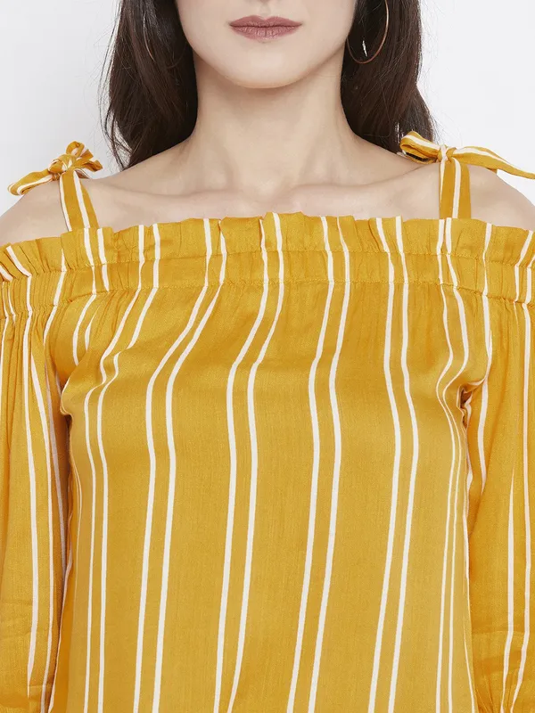 Yellow_Viscose_Rayon_Top_For_Women